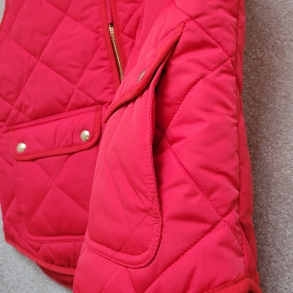 𝅺J. Crew Women's Red Quilted Mercantile Puffer Vest - Size (S) - NEW WITH TAGS - Picture 8 of 13
